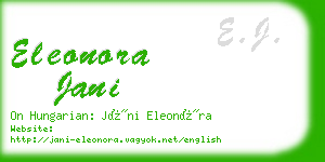 eleonora jani business card